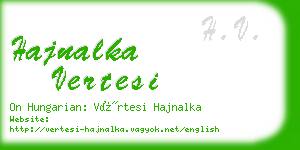 hajnalka vertesi business card